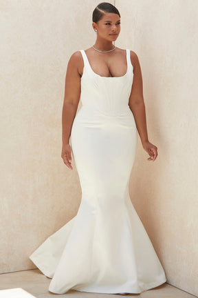 Estelle ivory satin mermaid bridal gown - limited edition
