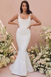 Estelle ivory satin mermaid bridal gown - limited edition