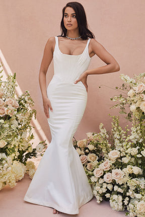 Estelle ivory satin mermaid bridal gown - limited edition