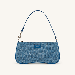 Eva Shoulder Handbag - Blue Denim Weave