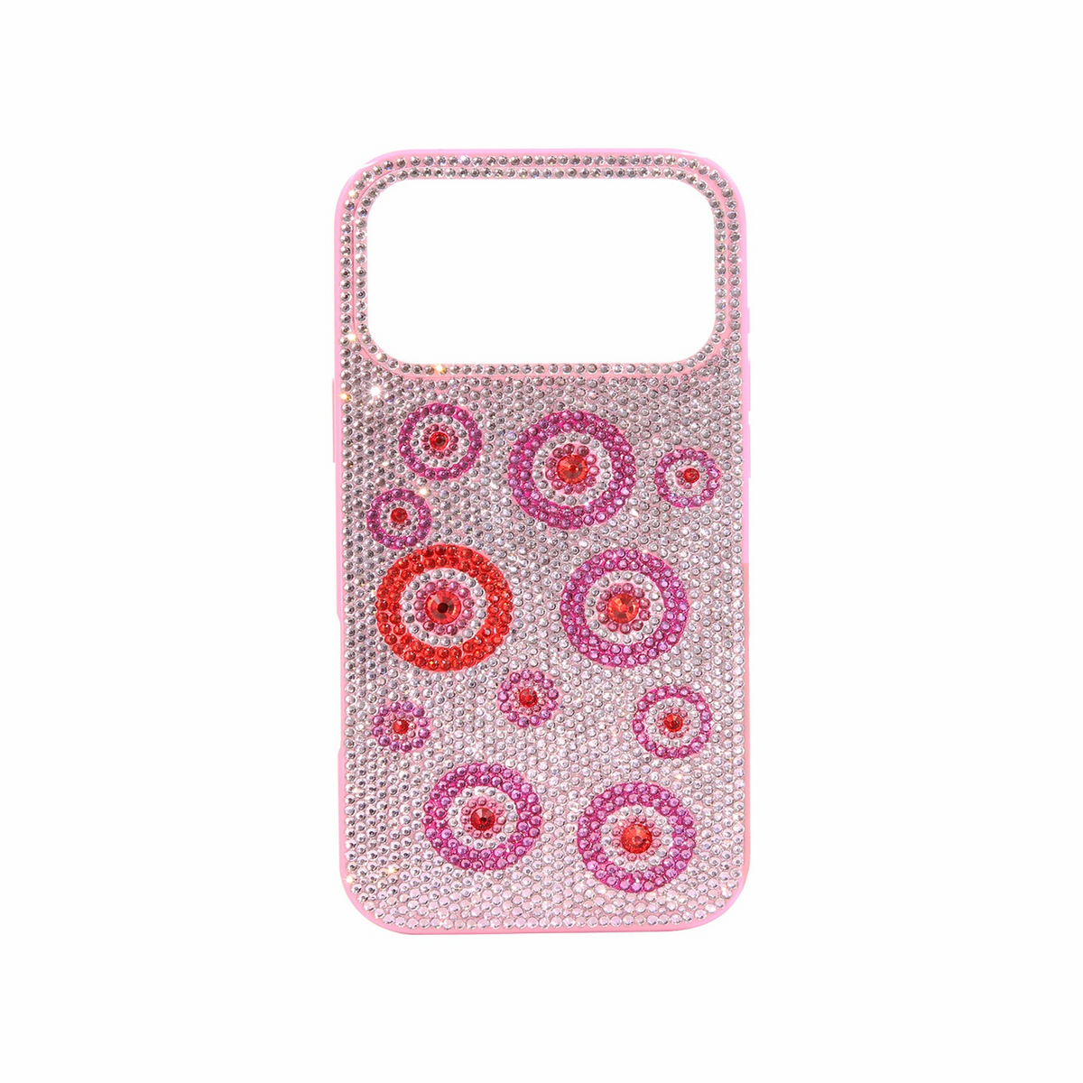 Evil Eye Artificial Crystal Embellished Phone Case - Pink