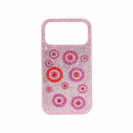 Evil Eye Artificial Crystal Embellished Phone Case - Pink