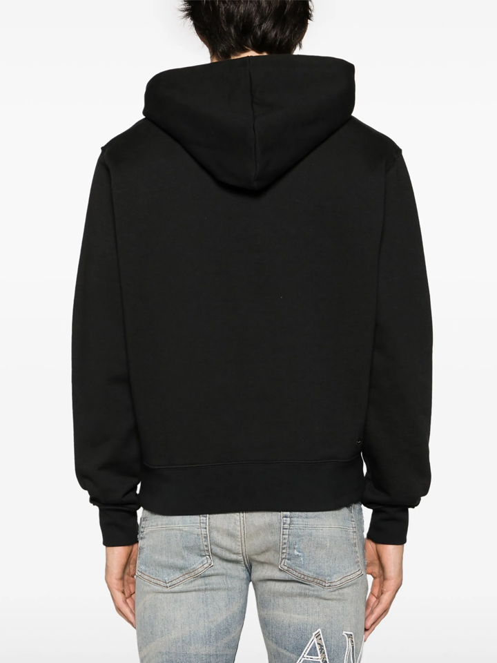 Amiri Staggered Logo Hoodie in Black