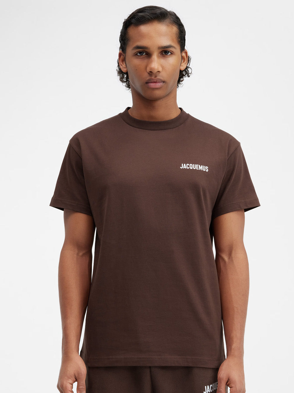 Jacquemus Le Logo Printed T-Shirt in Brown