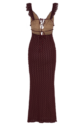 Ezra Lace Maxi Dress - Plum
