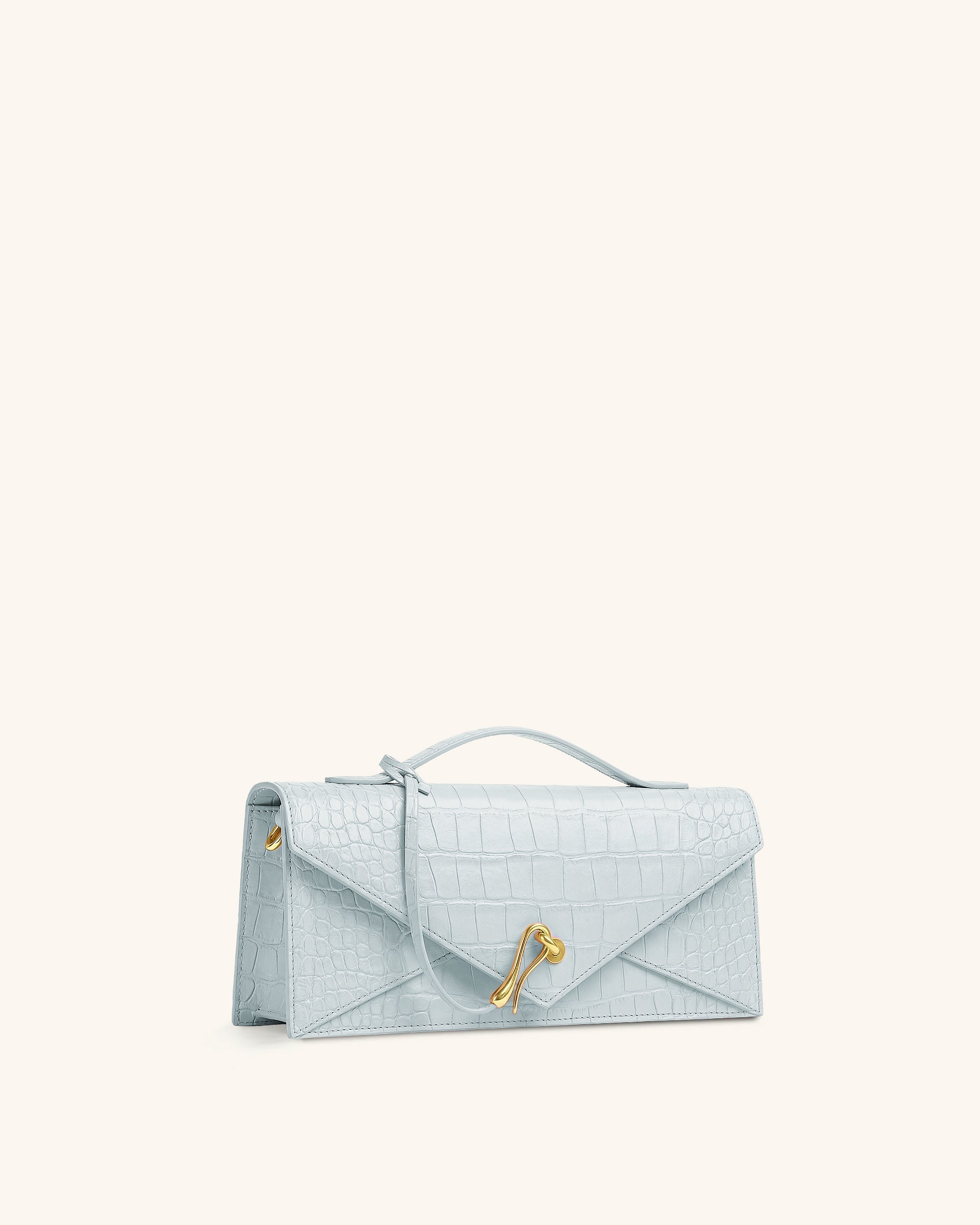 Celeste Envelope Top Handle Bag - Pink Croc