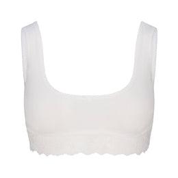 Lightweight Cotton Lace Scoop Bralette