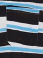 Msgm Blue Shirt with All-Over Asymmetric Striped Motif in Cotton Man