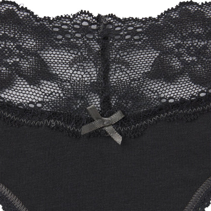 Lightweight Cotton Wide Lace Brief