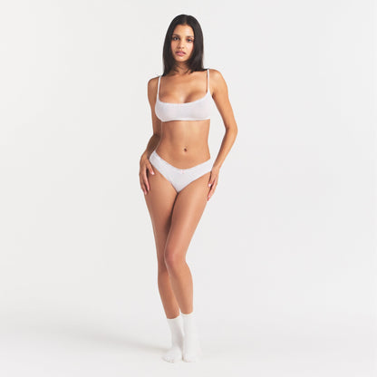 Lightweight Cotton Pointelle Lace Brief
