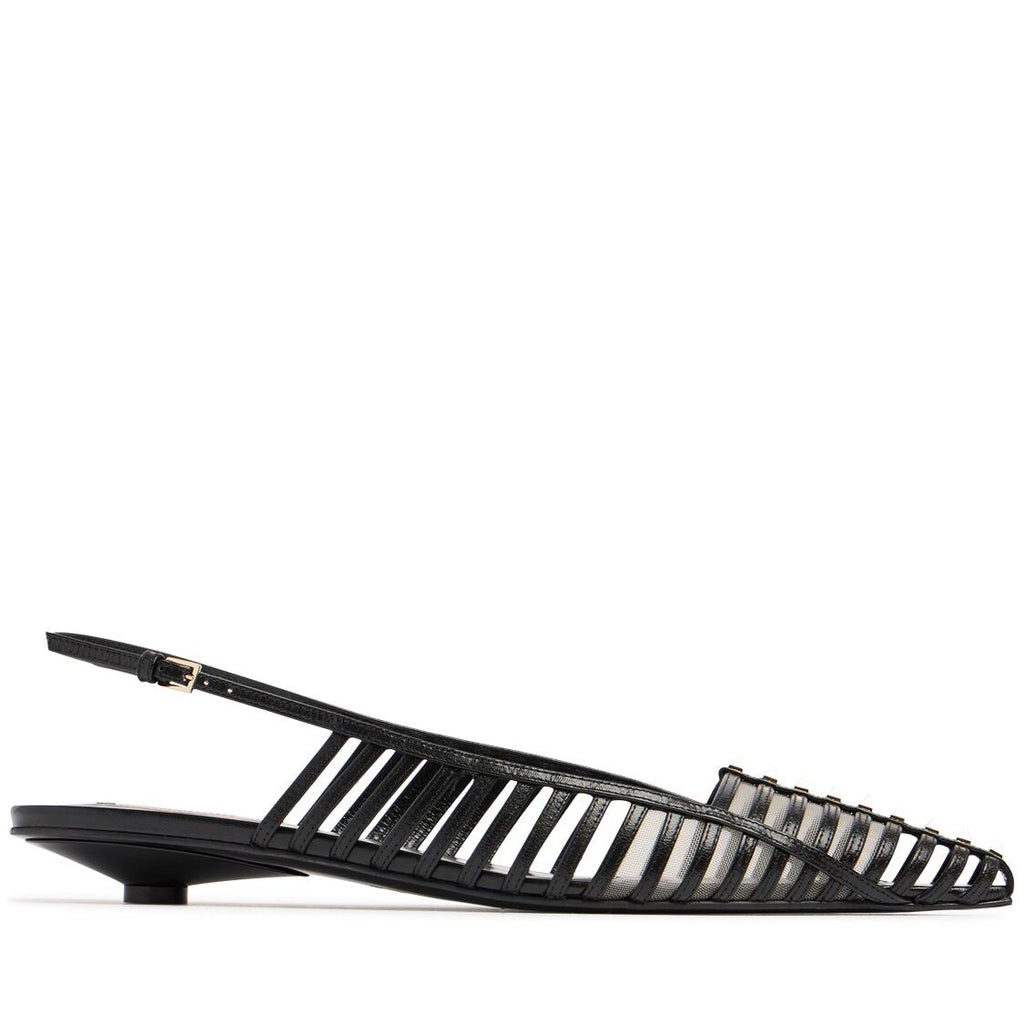 Valentino Garavani Valentino Garavani 20mm Rockstud leather slingback pumps - Flats | Shop From The Mirage