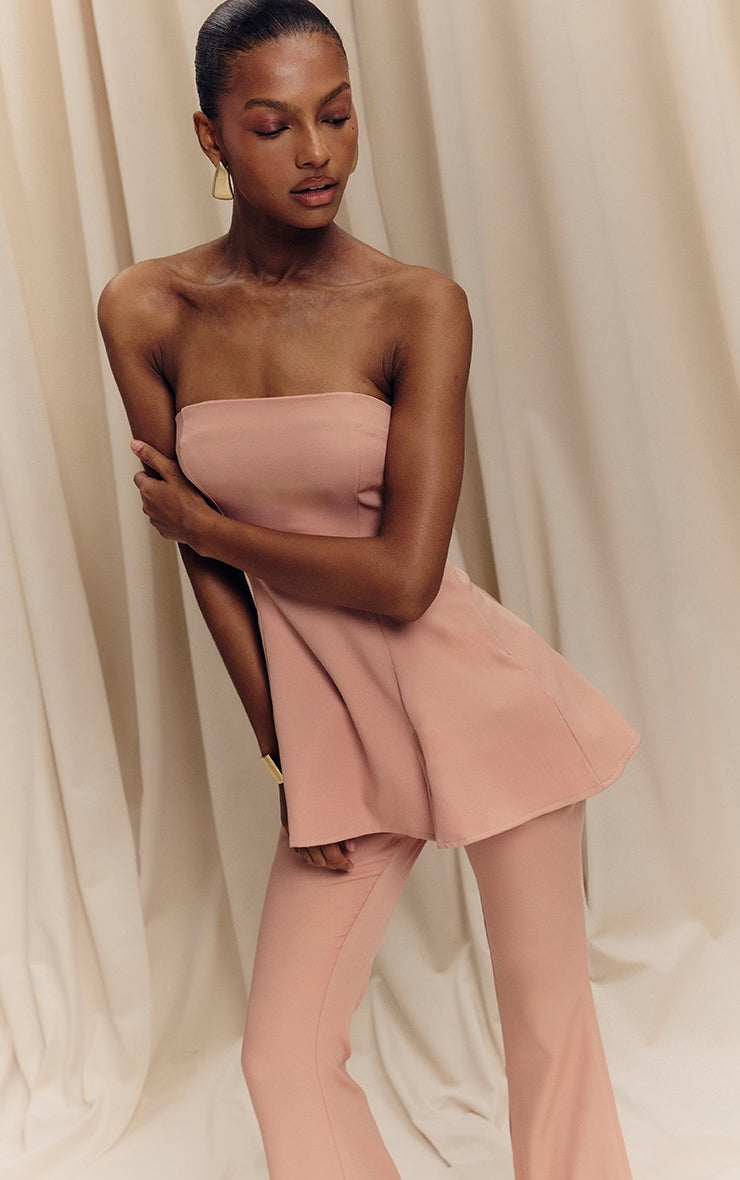 Peach Bandeau A-line Top