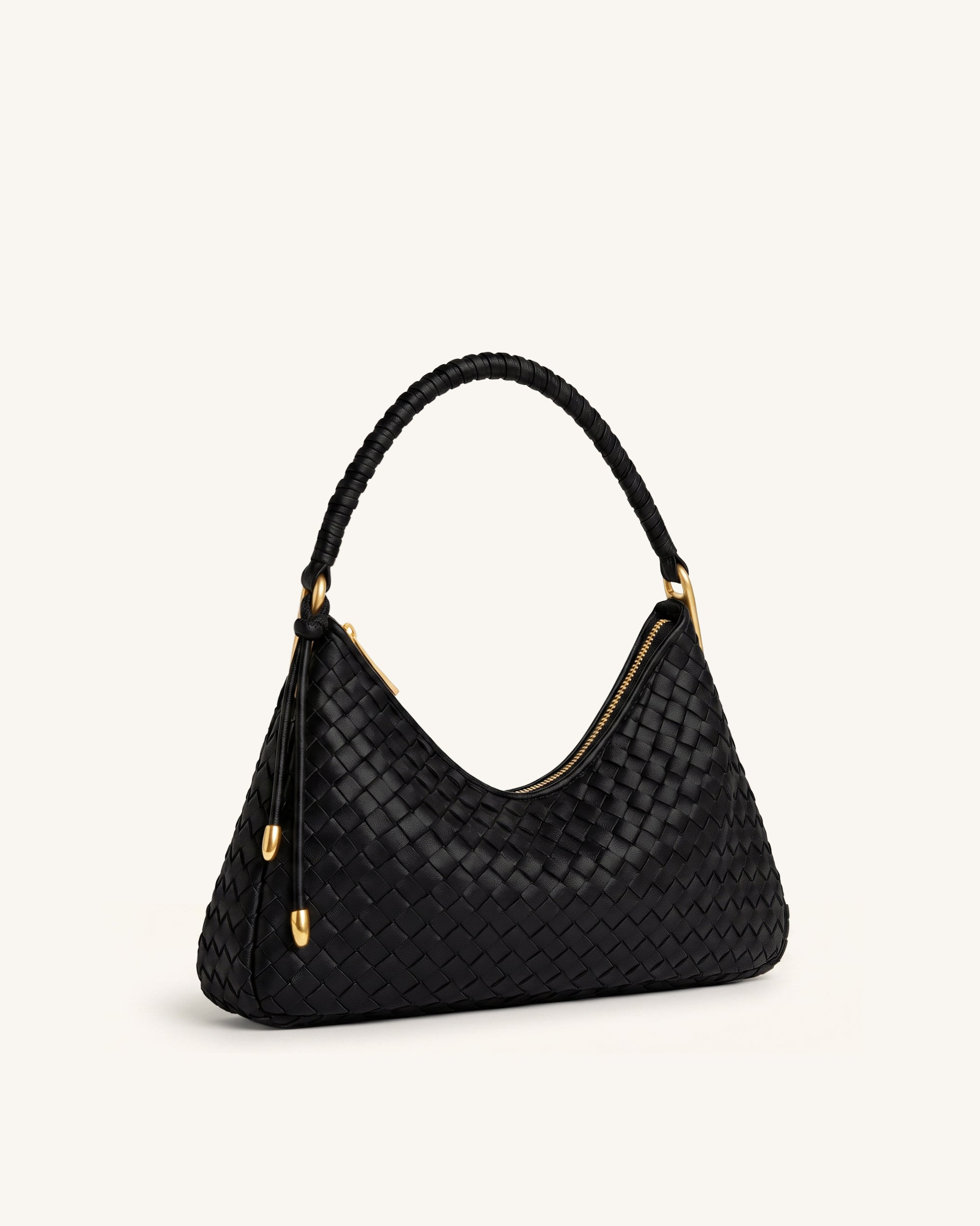 Lorena Woven Shoulder Bag - Emerald Green