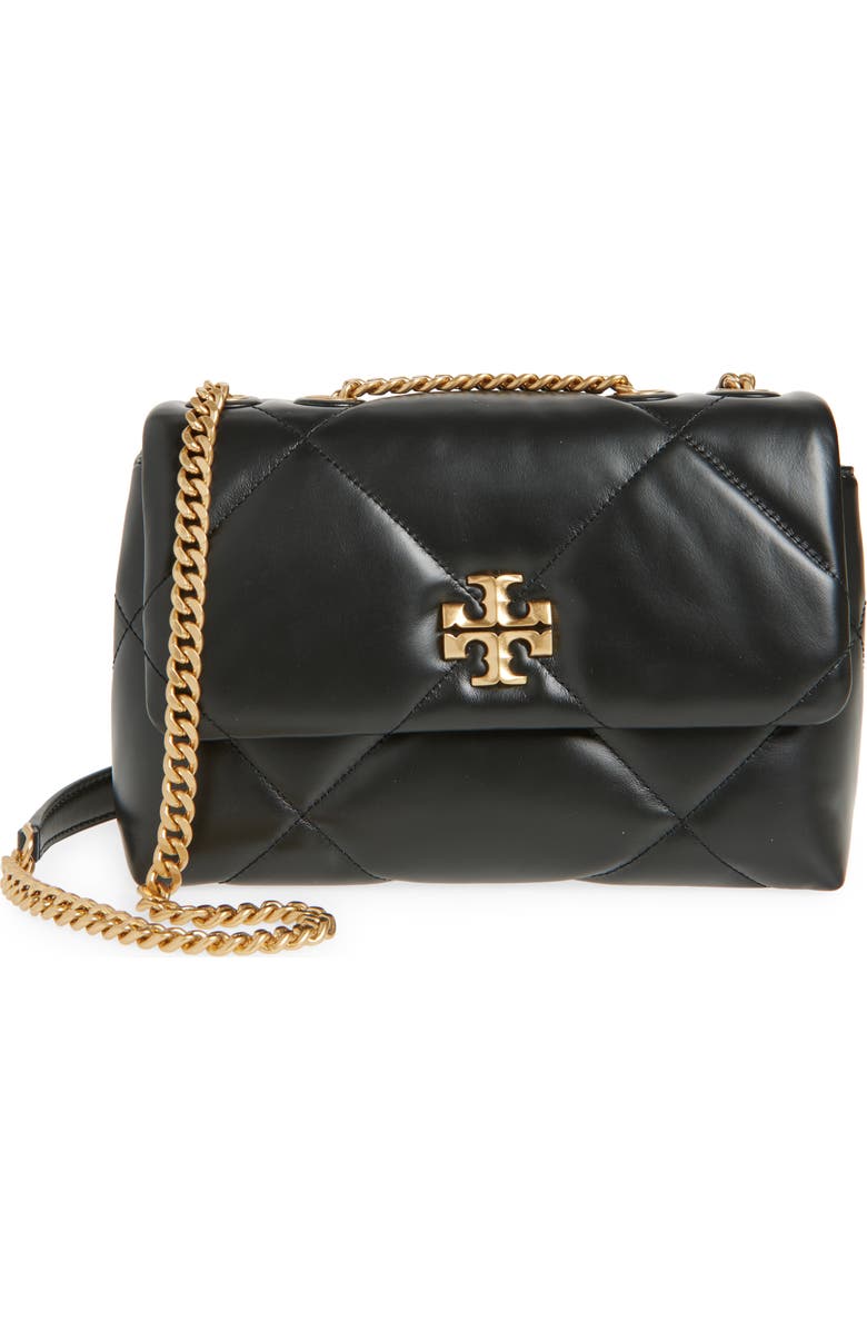 Small Kira Diamond Quilted Convertible Leather Shoulder Bag