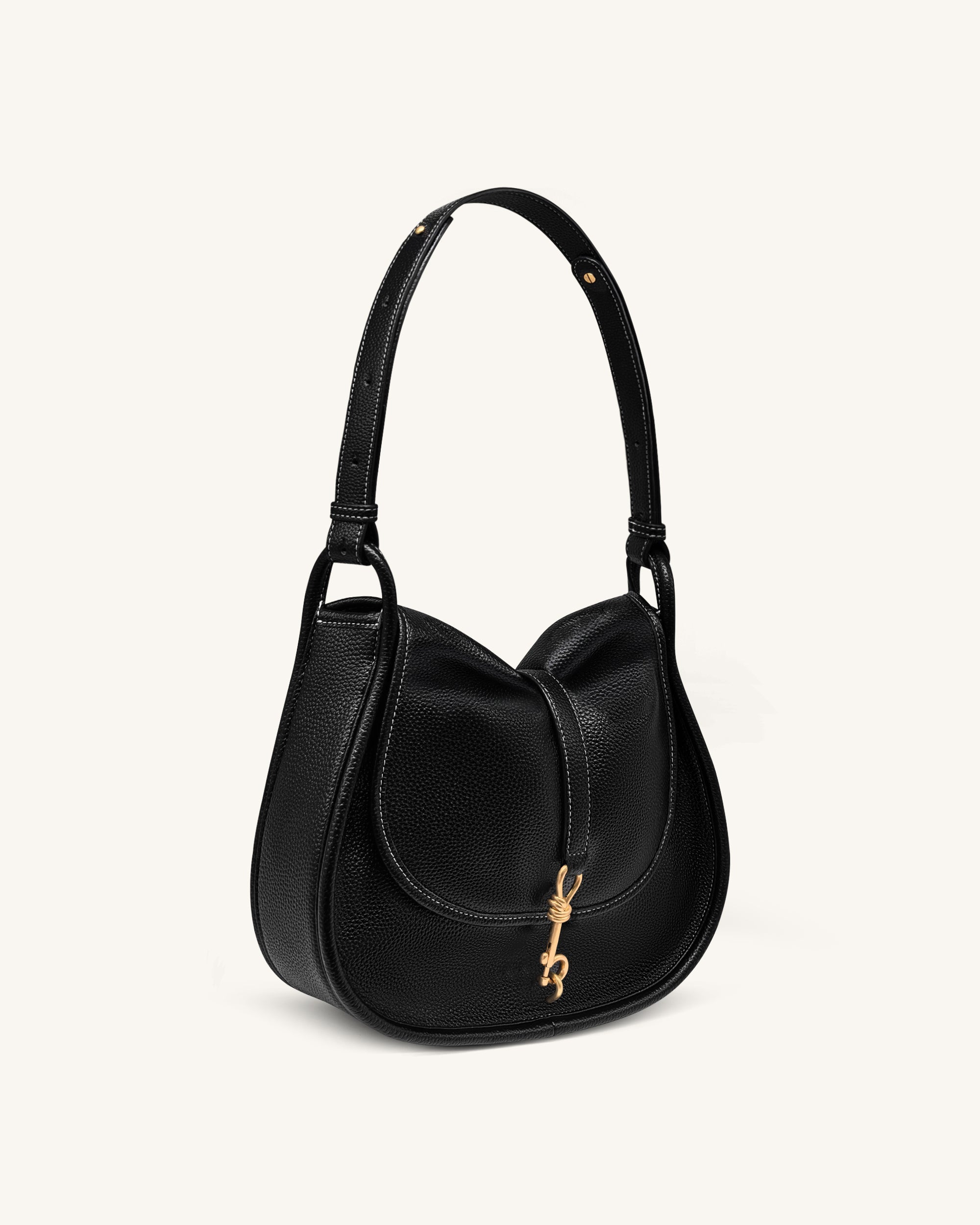 Arla Small Hobo Bag - Black Canvas