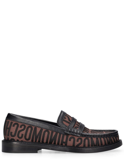 Moschino Moschino 25mm College Logo jacquard loafers - Size: UK 2 Loafers | Shop From The Mirage