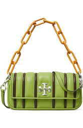 Small Kira Stripe Bombe Convertible Shoulder Bag