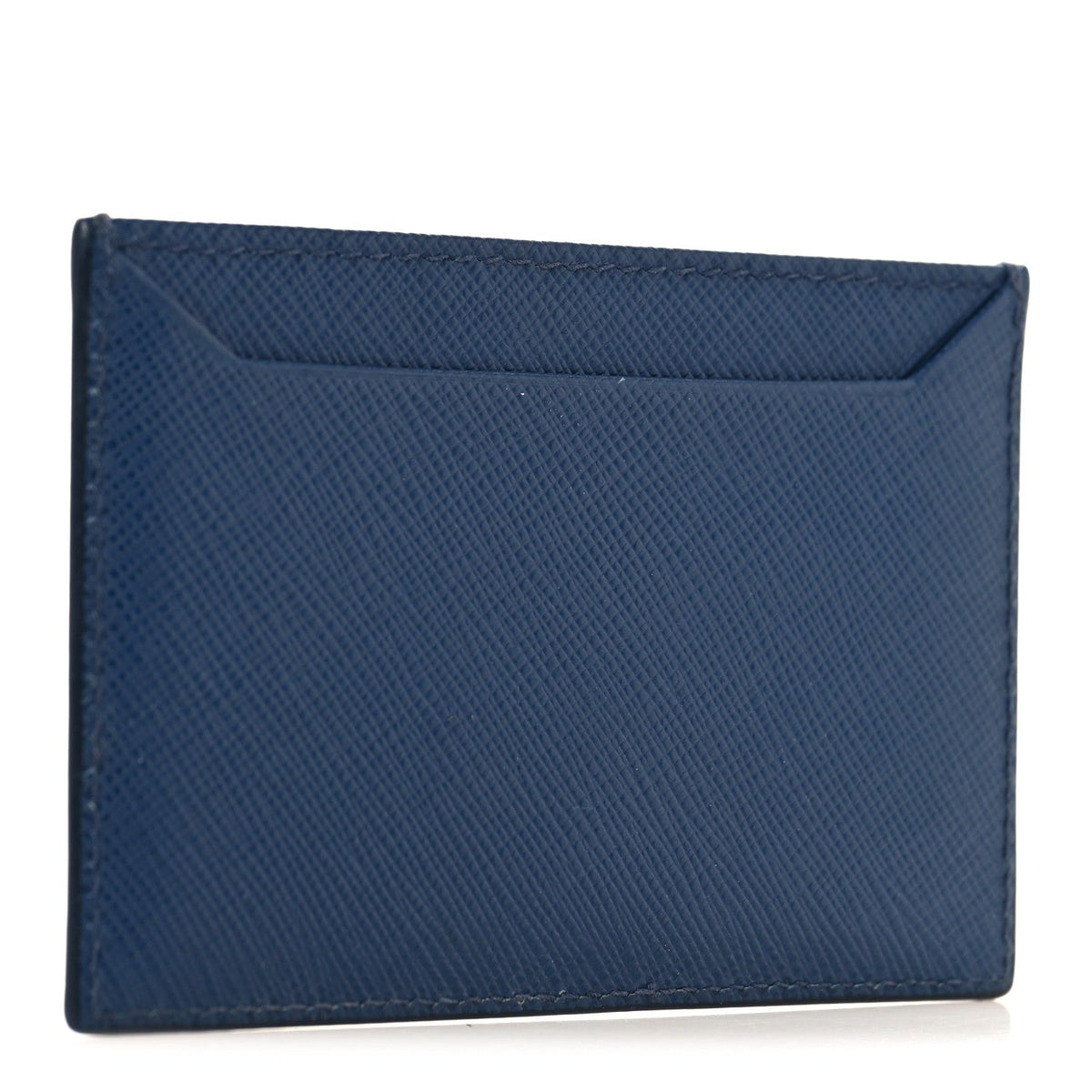 Prada Saffiano Card Case Bleuette