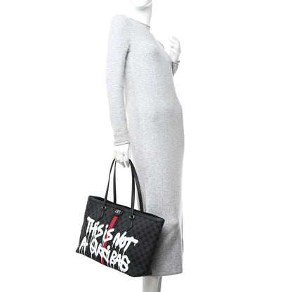 Gucci X BALENCIAGA BB Monogram Web Graffiti Medium Ophidia Shopping Tote Beige New Acero