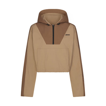 Woven Cotton Half Zip Pullover