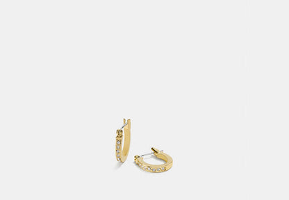 Pave Signature Huggie Earrings