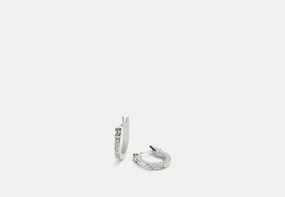 Pave Signature Huggie Earrings