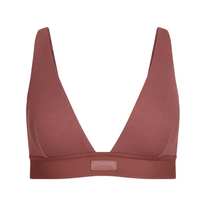 Cotton Rib Plunge Bralette