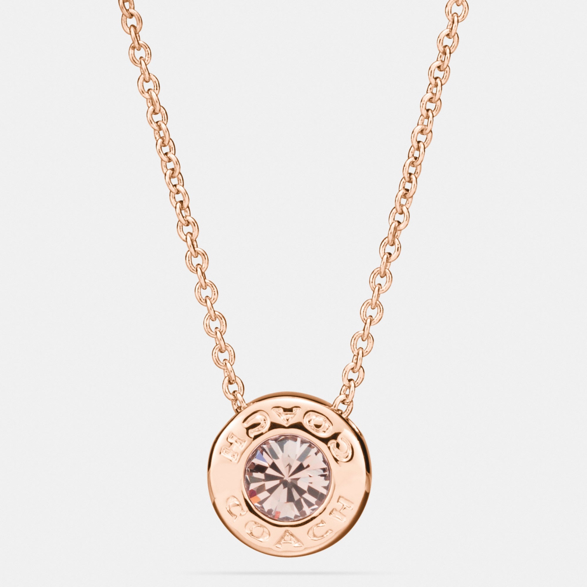 Open Circle Stone Necklace
