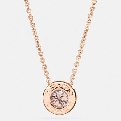 Open Circle Stone Necklace
