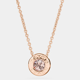 Open Circle Stone Necklace