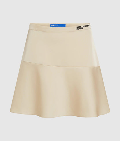 Satin mini skirt