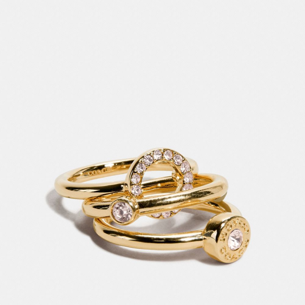 Open Circle Halo Ring Set