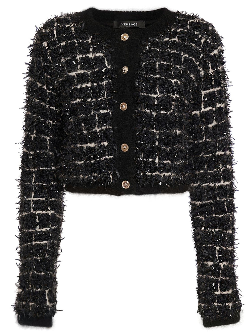 Versace Versace Knit jacquard cropped jacket - Size: XXS Jackets | Shop From The Mirage