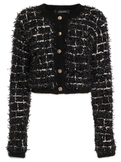 Versace Versace Knit jacquard cropped jacket - Size: XXS Jackets | Shop From The Mirage