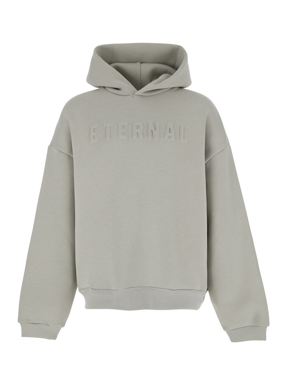 Fear of god 'Eternal' Grey Hoodie with Logo Patch on the Hood and Embroidery on the Front in Cotton Blend Man