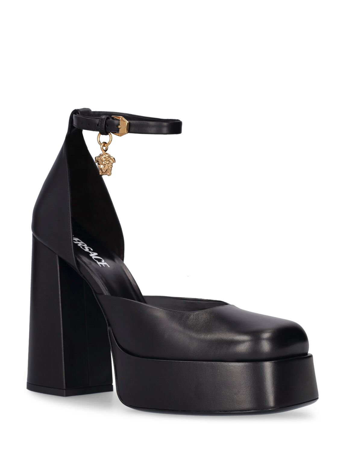 Versace 120mm Leather platform pumps