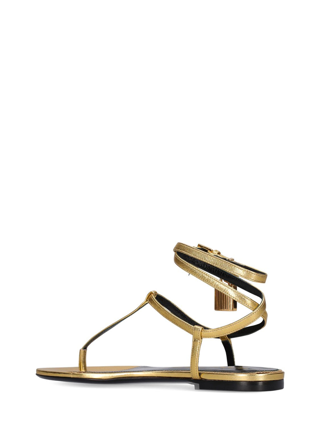 Tom Ford Tom Ford 10mm Laminated leather thong sandals - Size: UK 4 Sandals | Shop From The Mirage