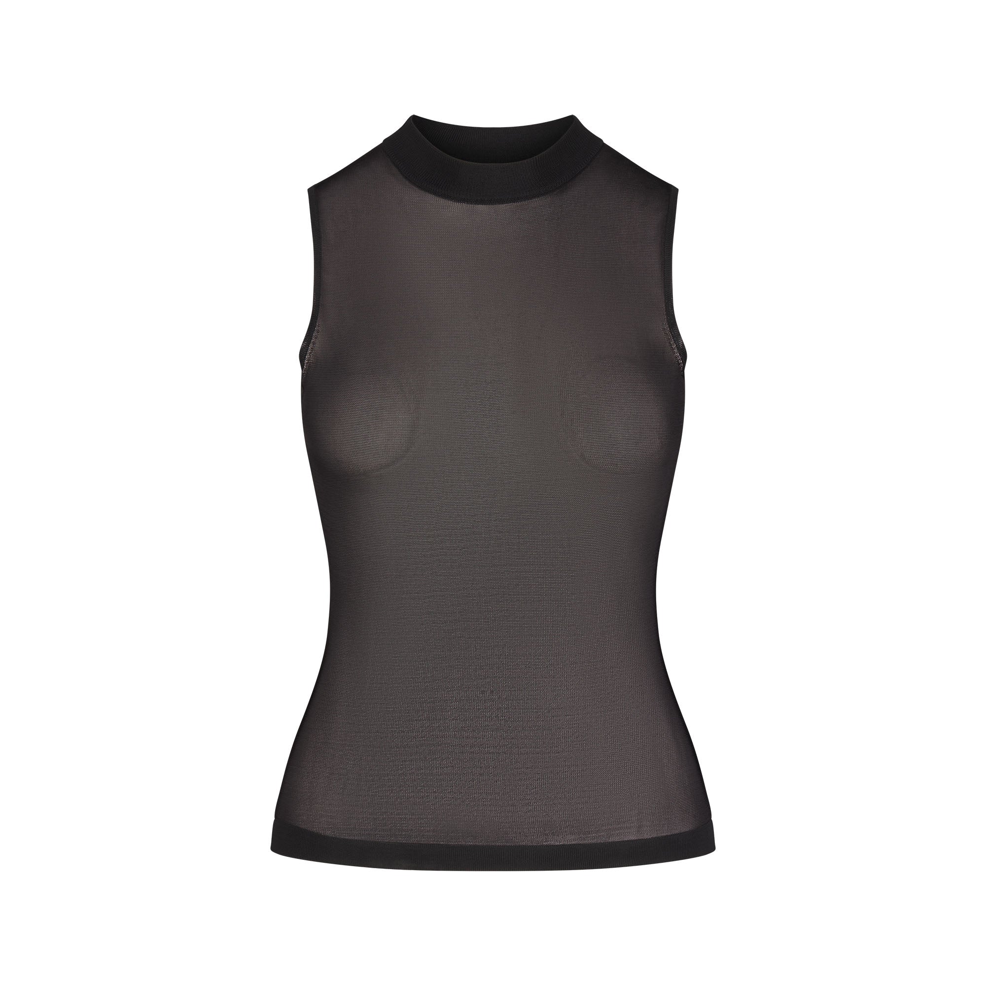 Slinky Knit Mock Neck Tank