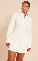 Shape Butter Cream Tailored A-line Shirt Dress