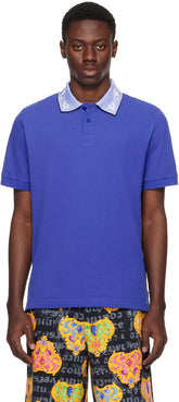 Blue Printed Polo