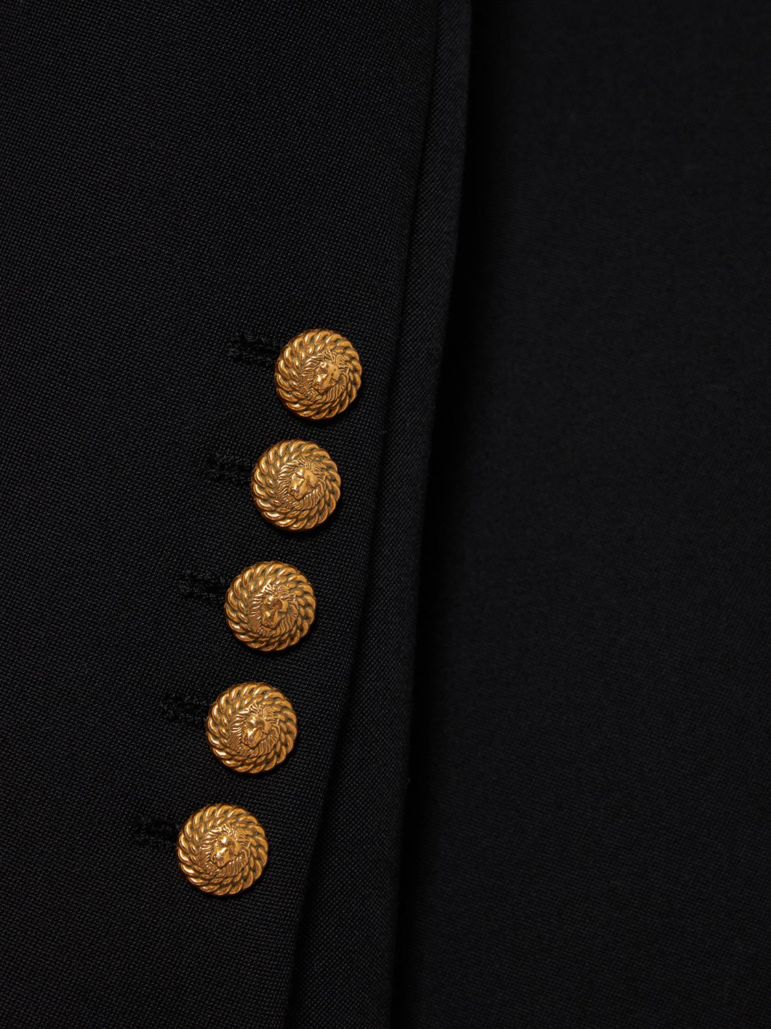 Balmain Single breast fitted wool jacket