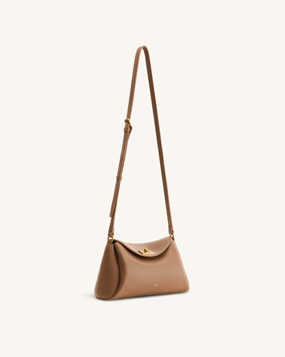 Greta Twist-Lock Crossbody Bag - Black