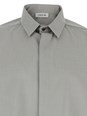 Fear of god Grey Shirt with Classic Collar and Logo Patch on the Rear in Cotton and Wool Blend Man