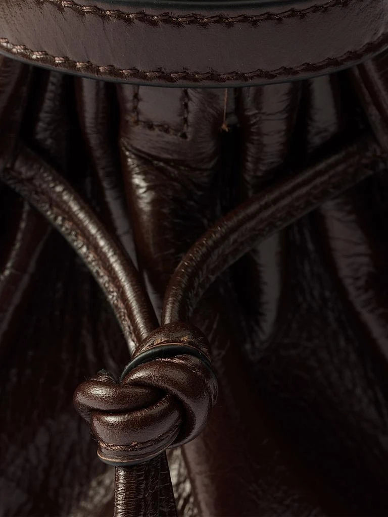 Prada Dark Brown Patent Leather Shoulder Bag