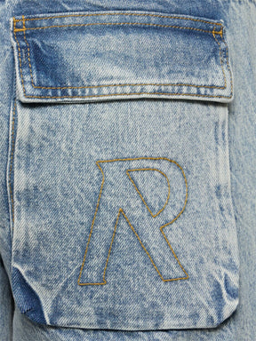 Represent R3CA denim cargo jeans