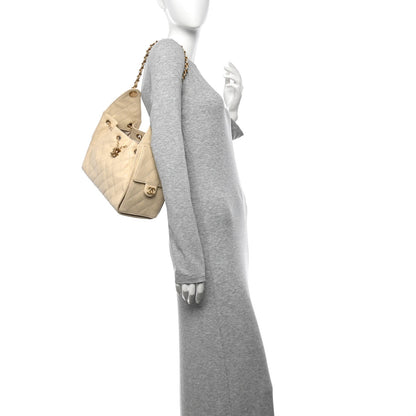 Chanel Caviar Quilted Small Chanel 25 Handbag Light Beige