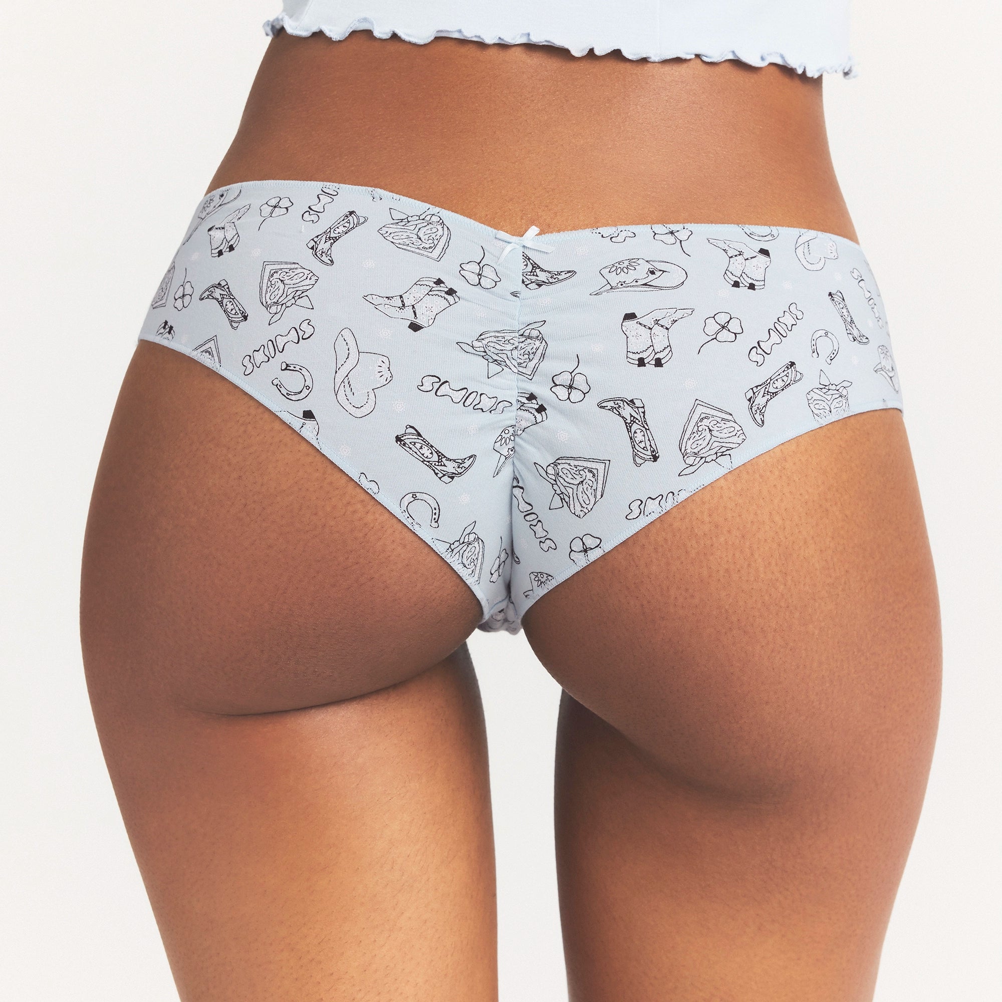 Lightweight Cotton Ruched Back Hipster 10-pack