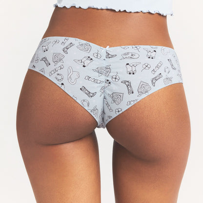 Lightweight Cotton Ruched Back Hipster 10-pack