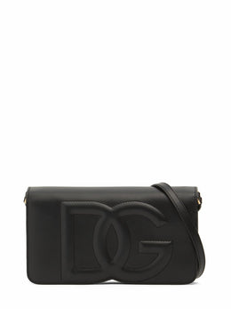 DG-logo leather phone bag