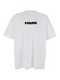 Msgm White T-Shirt with Print on the Front and Logo on the Back in Cotton Man